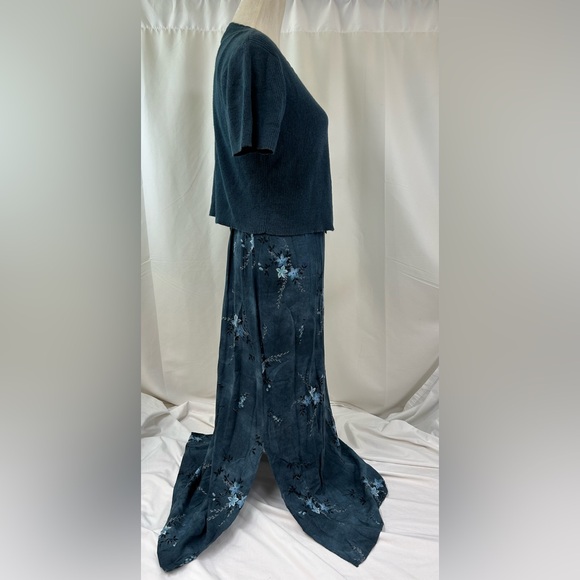 Vintage Darian Maxi Sleeveless Floral Dress with Cardigan Sweater Set Size 12 - Picture 4 of 16